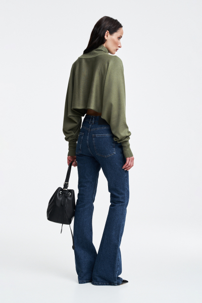 Водолазка укороченная Label .B, цвет: хаки  | новая коллекция купить онлайн