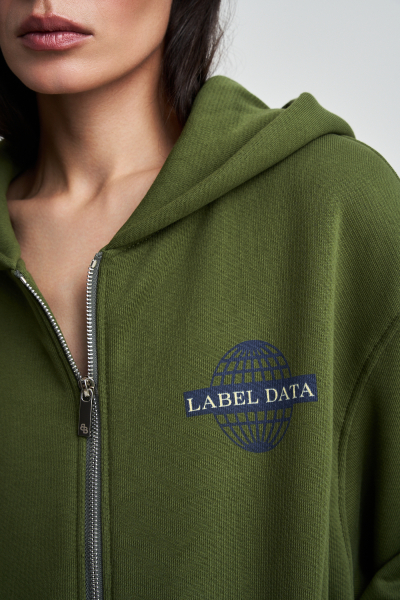 Худи на молнии Label .B, цвет: хаки Tp.01.4.5936.0826KH | новая коллекция купить онлайн