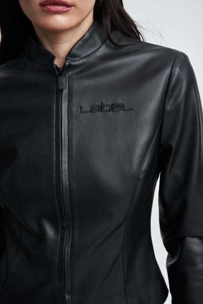 Лонгслив из экокожи Label .B, цвет: Черный Tp.03.3.5911BLC | новая коллекция купить онлайн