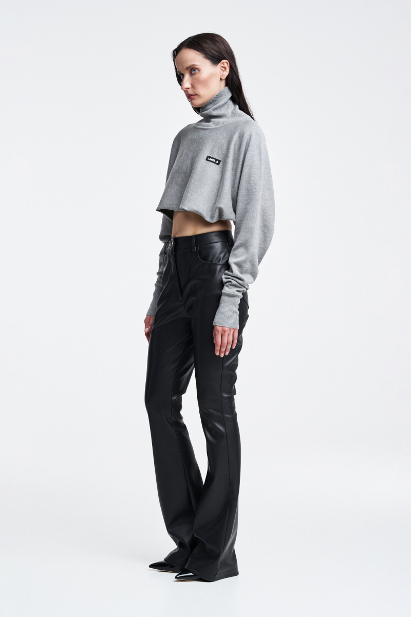 Водолазка укороченная Label .B, цвет: серый  | новая коллекция купить онлайн