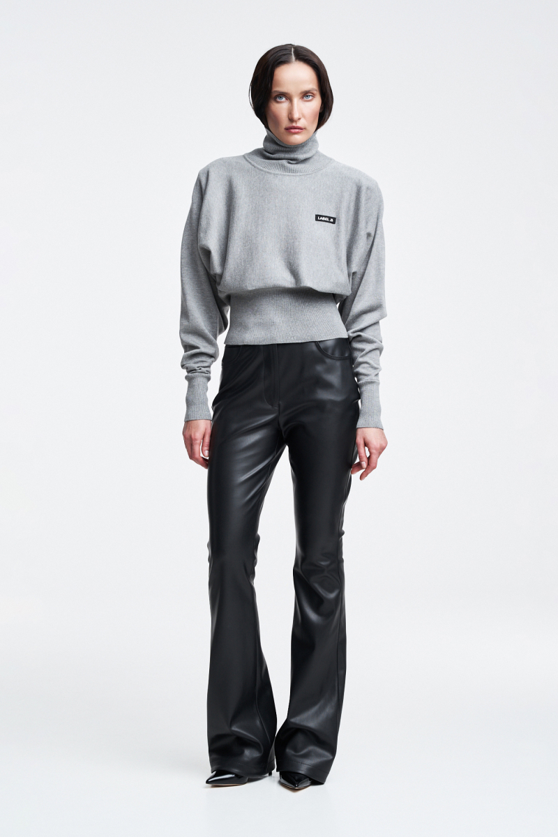 Водолазка укороченная Label .B, цвет: серый  | новая коллекция купить онлайн