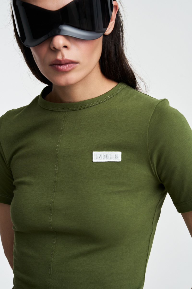 Футболка Слимфит (хаки) Label .B, цвет: хаки Tp.04.3.4101.0826KH | новая коллекция купить онлайн