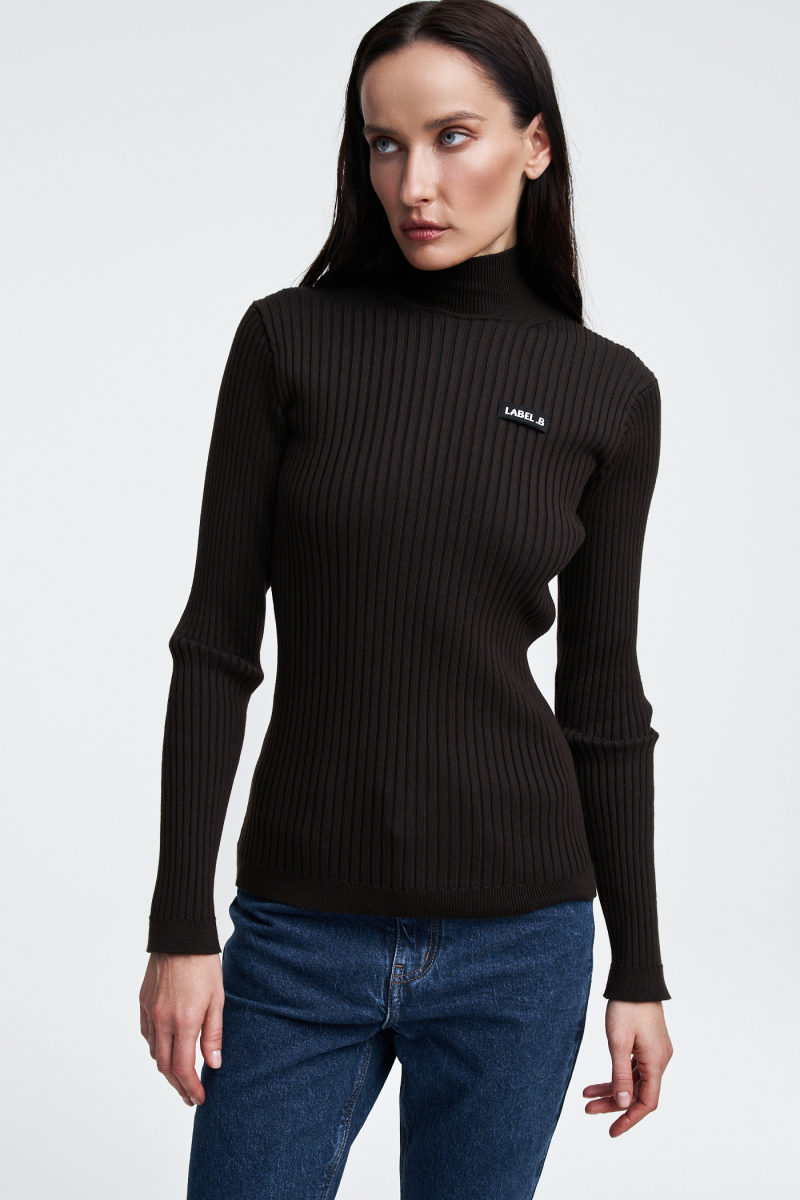 Водолазка Label .B, цвет: коричневый Kn.08.2BRN | новая коллекция купить онлайн