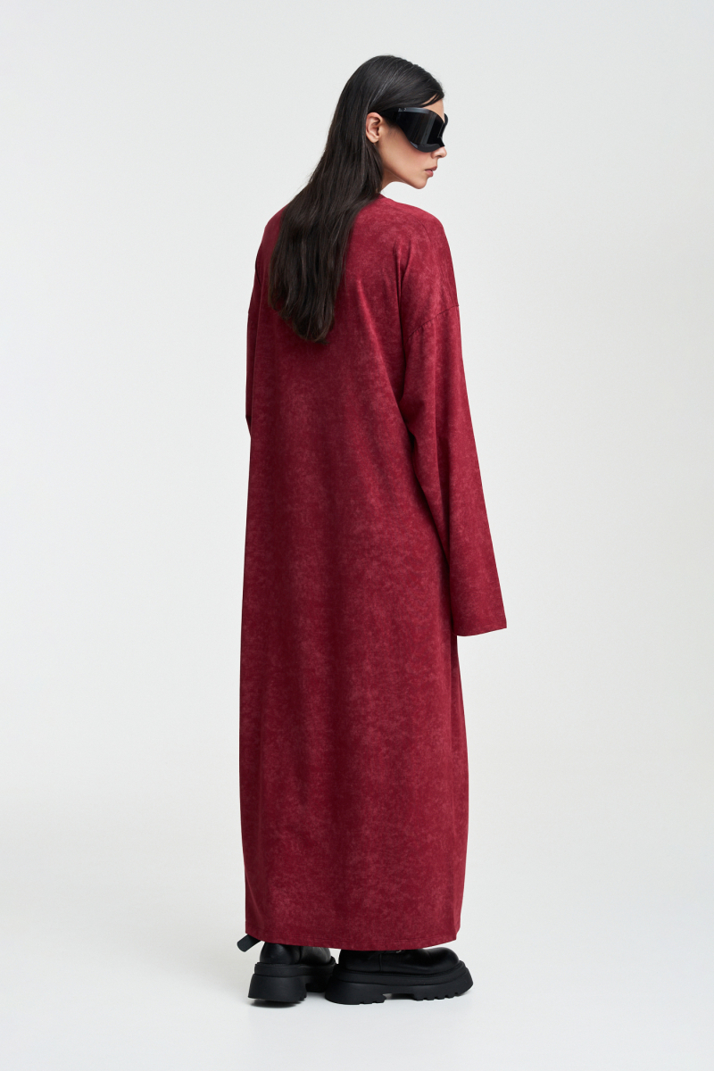 Платье объемное Label .B, цвет: Бордовый Dr.03.5.4101.26BRG | новая коллекция купить онлайн