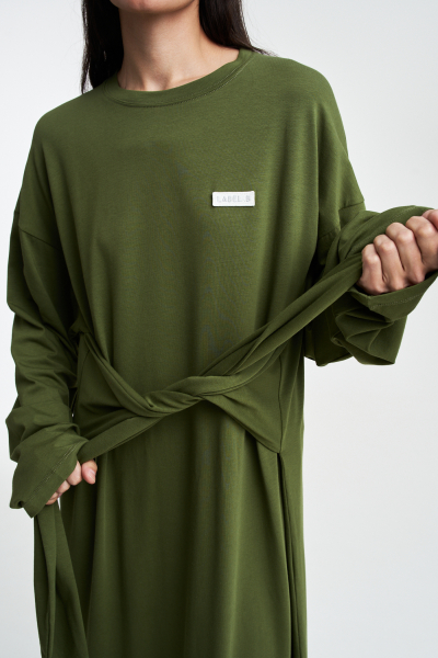 Платье объемное Label .B, цвет: хаки Dr.03.5.4101.26KH | новая коллекция купить онлайн