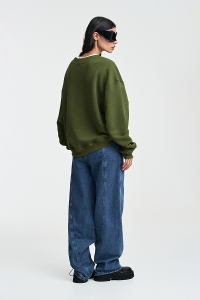 Свитшот (хаки) Label .B, цвет: хаки Tp.02.4.3601.0826KH | новая коллекция купить онлайн