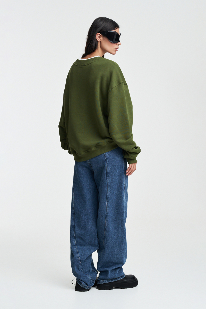 Свитшот (хаки) Label .B, цвет: хаки Tp.02.4.3601.0826KH | новая коллекция купить онлайн