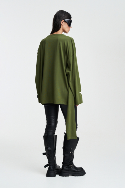 Лонгслив Крест-накрест Label .B, цвет: хаки Tp.03.4.206.0826KH | новая коллекция купить онлайн