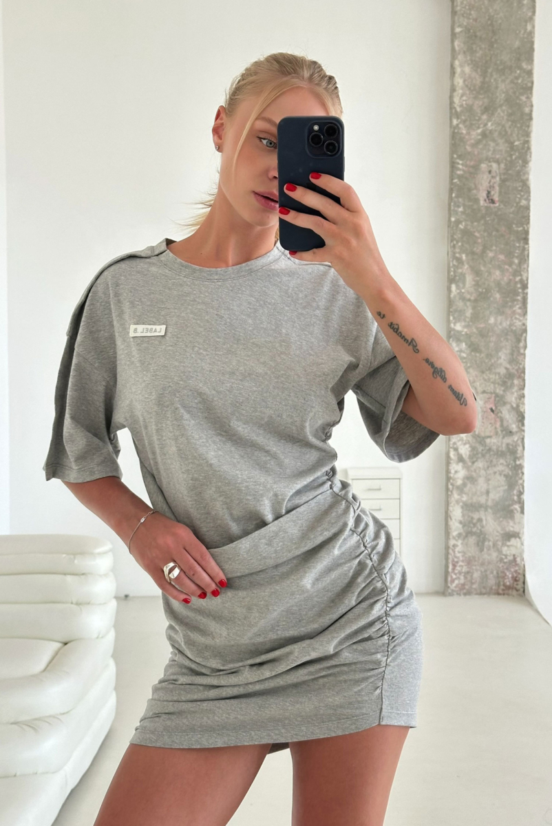 Платье мини асимметричное