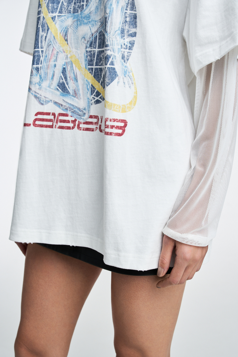 Футболка с двойными рукавами Label .B, цвет: молочный  | новая коллекция купить онлайн