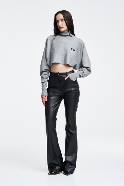 Водолазка укороченная Label .B, цвет: серый  | новая коллекция купить онлайн
