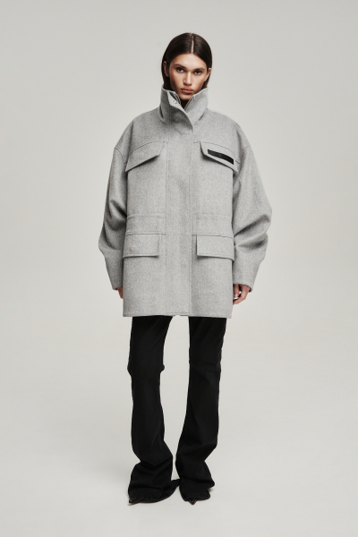 Парка из полушерсти Label .B, цвет: серый Jc.33.5.5924/3GR | новая коллекция купить онлайн