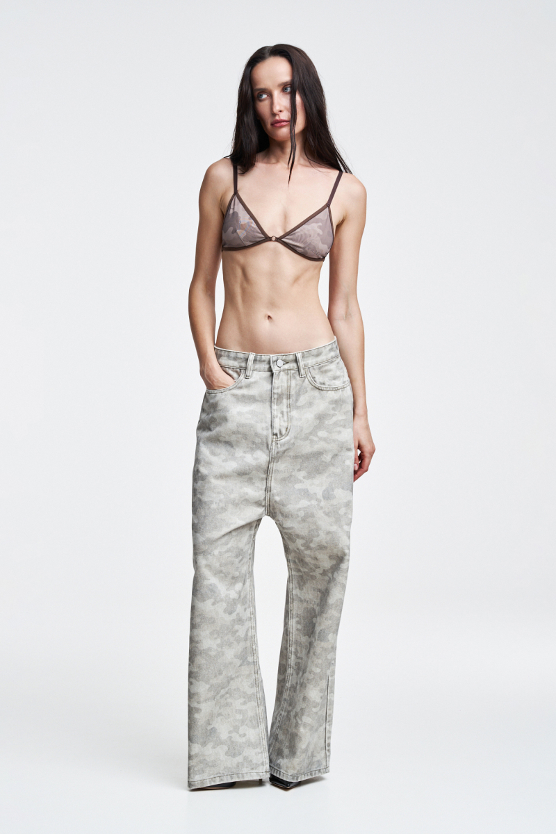 Лиф из сетки в паттерн Label .B, цвет: бежевый TSLB030120405 | новая коллекция купить онлайн