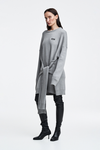 Платье вязаное Label .B, цвет: серый Kn.Dr.21.5GR | новая коллекция купить онлайн