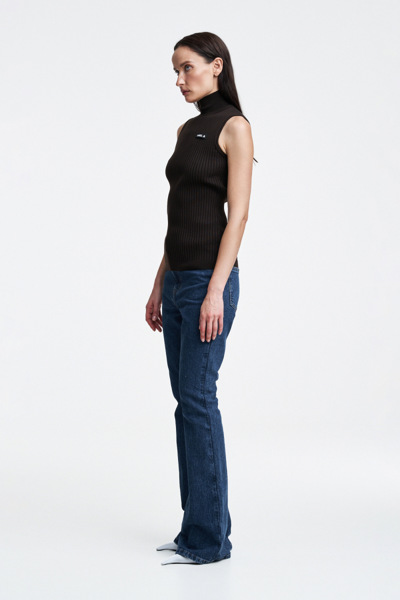 Водолазка без рукавов Label .B, цвет: коричневый Kn.10.2BRN | новая коллекция купить онлайн