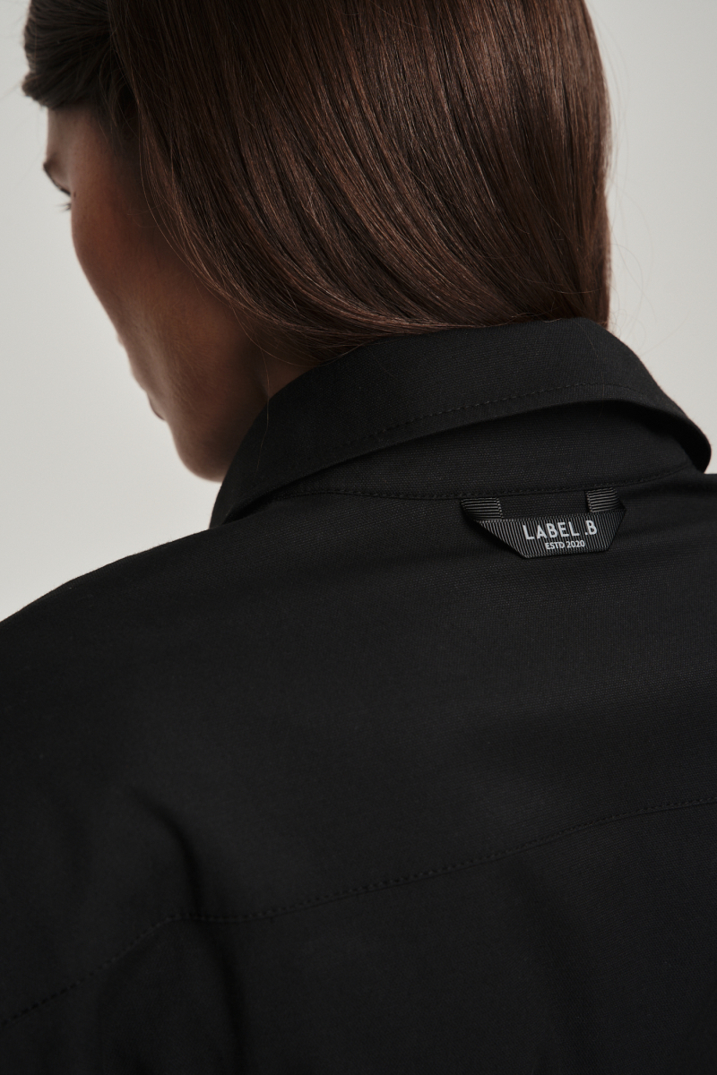 Рубашка приталенная из хлопка Label .B, цвет: Черный Tp.06.3.044\2BLC | новая коллекция купить онлайн