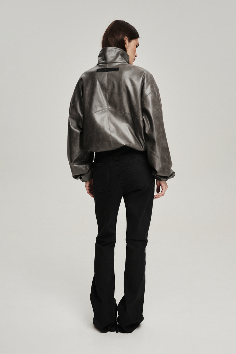Куртка из экокожи утепленная Label .B, цвет: серый Jc.01.4.41/2GR | новая коллекция купить онлайн