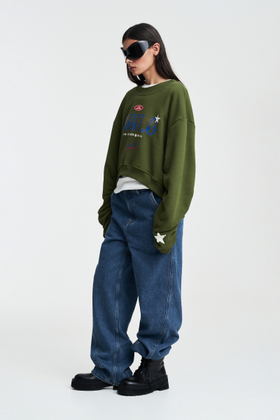 Свитшот (хаки) Label .B, цвет: хаки Tp.02.4.3601.0826KH | новая коллекция купить онлайн