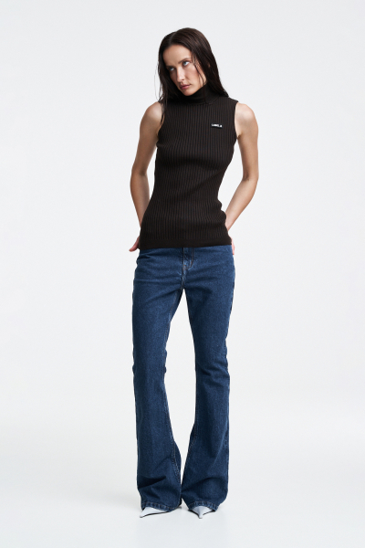 Водолазка без рукавов Label .B, цвет: коричневый Kn.10.2BRN | новая коллекция купить онлайн