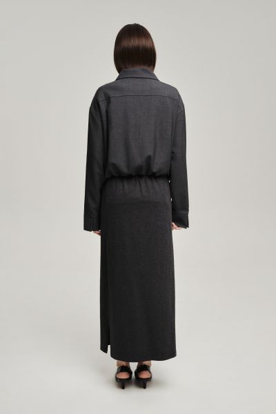 Куртка из костюмной ткани Label .B, цвет: темно-серый Jc.33.4.CH.DGR | новая коллекция купить онлайн